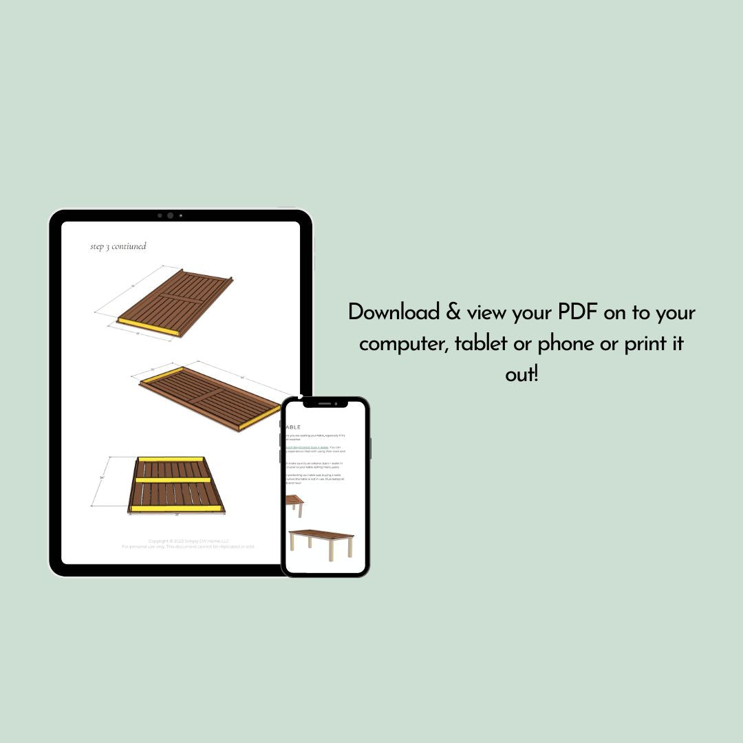 8 Foot Outdoor Table Printable Plans