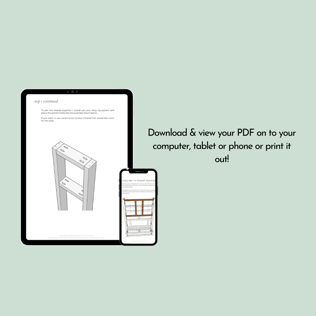 DIY Electric Fireplace Printable Plans