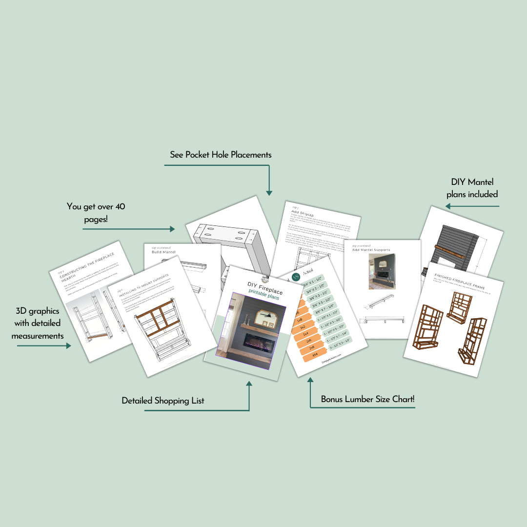 DIY Electric Fireplace Printable Plans